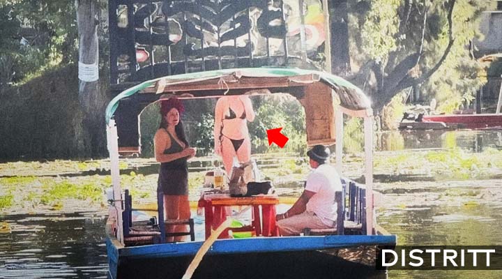 Captan a turista en bikini durante paseo en trajineras