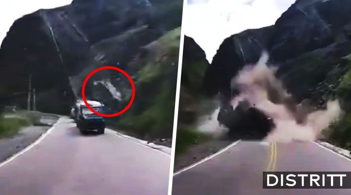 Reportan derrumbe en carretera de Perú