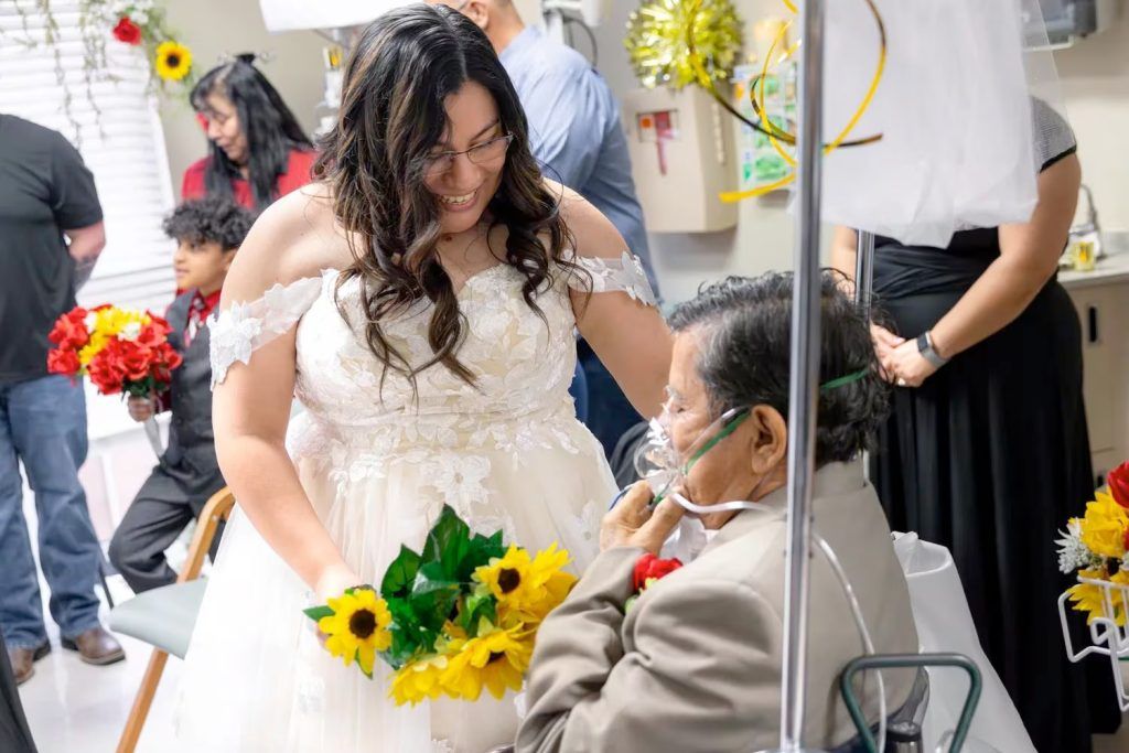 hombre deseaba ver a su hija casarse