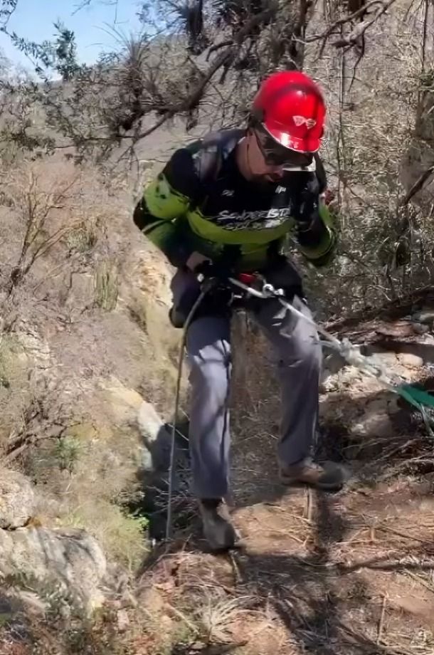 Hombre en actividad extrema