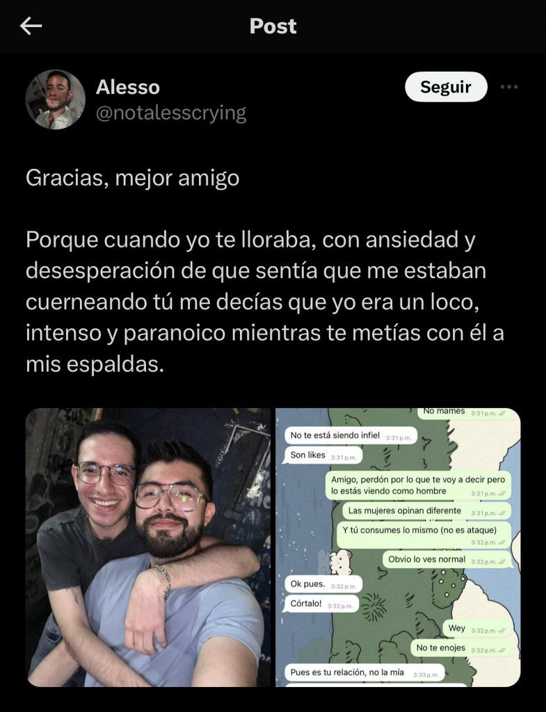 joven exhibe traición de mejor amigo