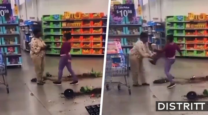 Niña patea a su abuelita en supermercado; video viral