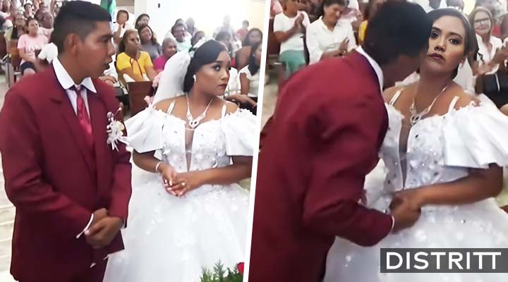 novio llega tarde a su boda y prometida niega darle un beso