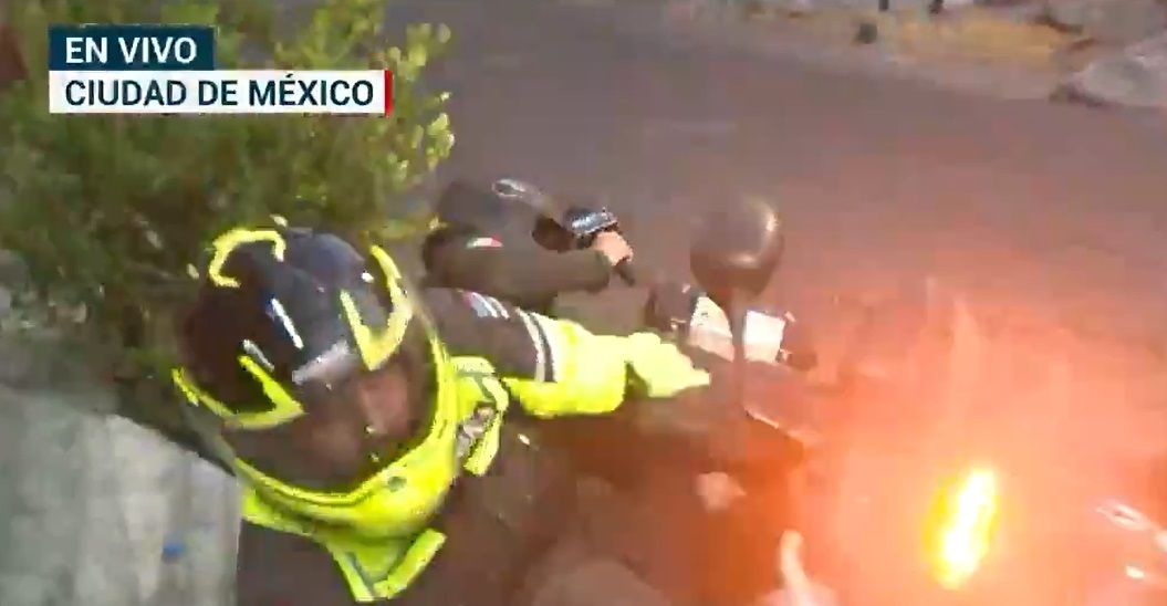 Video de caída de reportera de TV Azteca