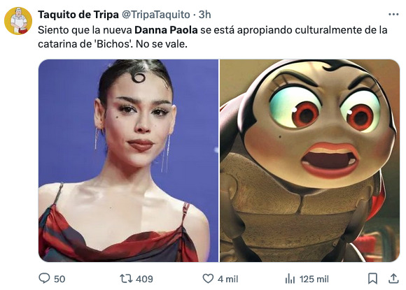 Memes de Danna Paola por preferir a España sobre México