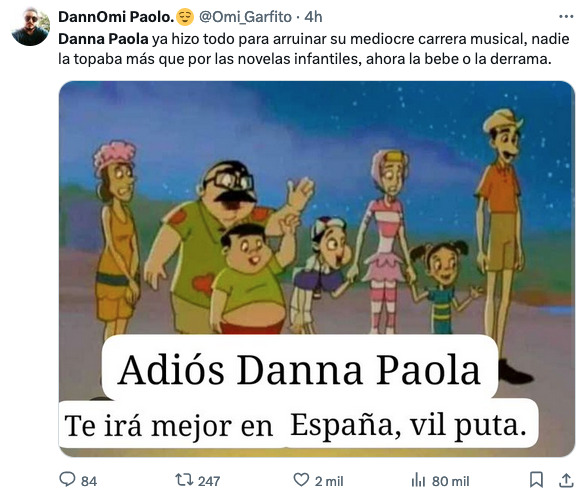 Memes de Danna Paola por preferir a España sobre México