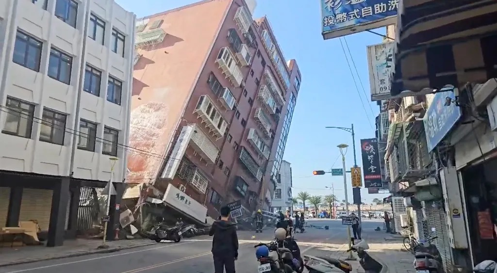 Así se vio terremoto en Taiwán