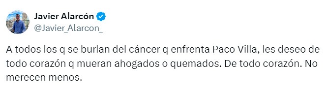 Javier Alarcón ataca a haters para Paco Villa 