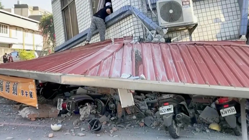 Foto sobre el terremoto en Taiwán