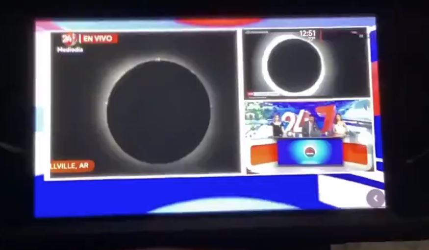 Televisora se equivo al transmitir eclipse