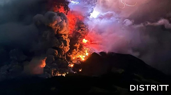 Volcán Ruang. Así fue la erupción en indonesia