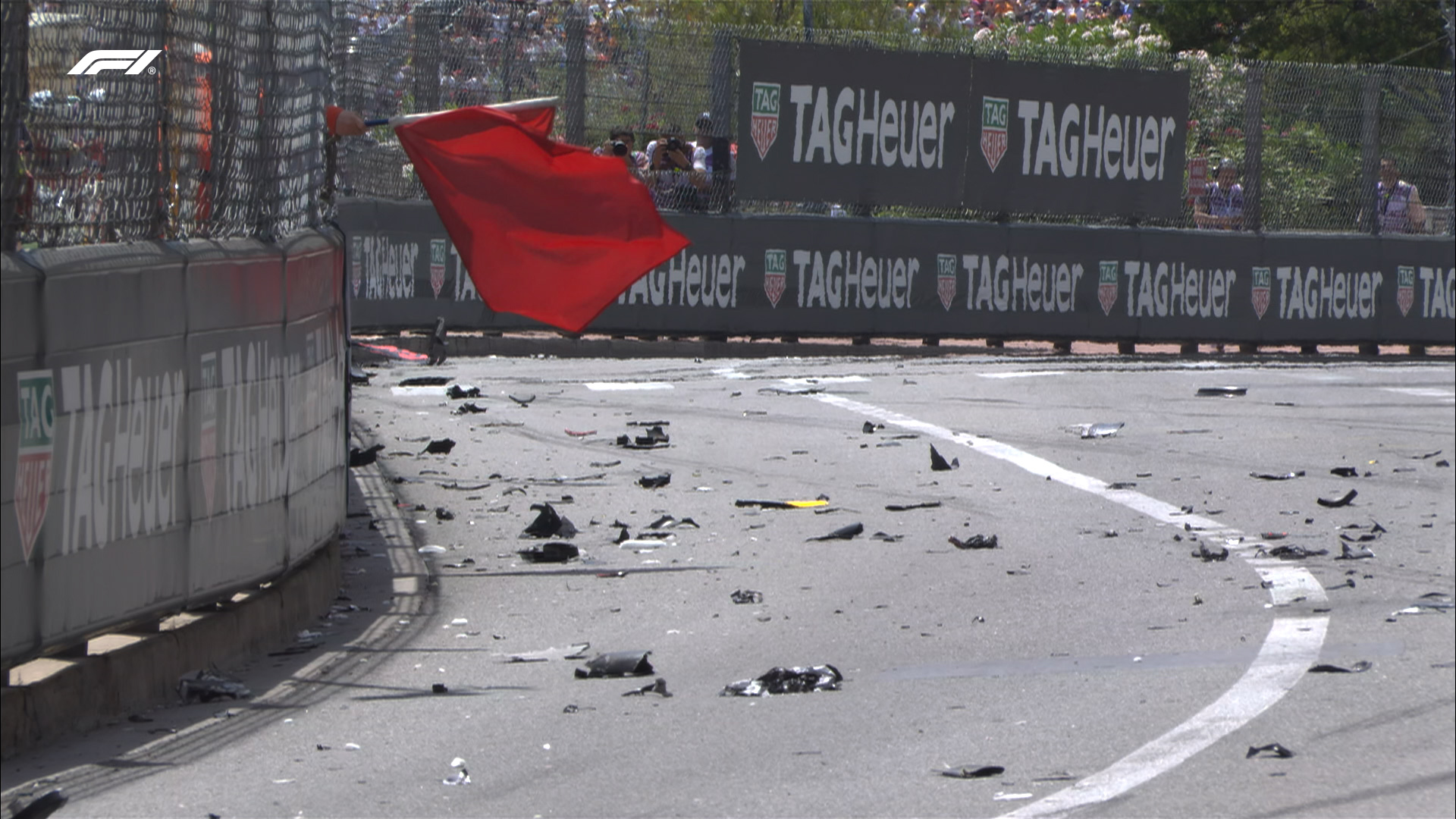 Foto sobre accidente de Checo Pérez