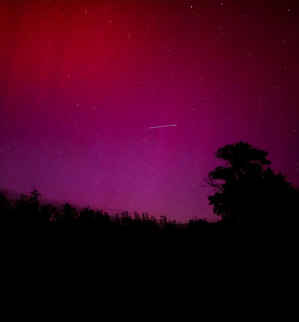 Foto de auroras boreales en México