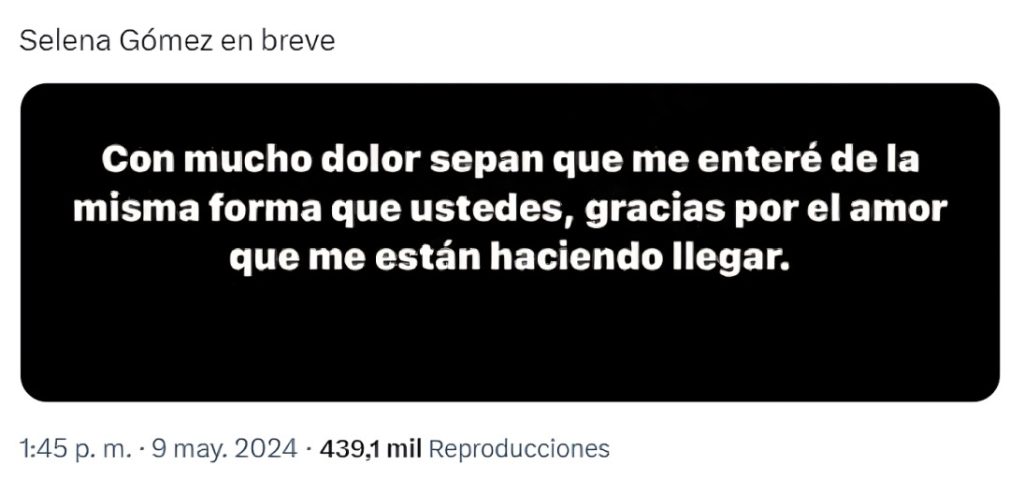 internautas esperan reacción de Selena Gómez sobre embarazo