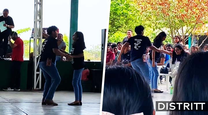 Joven cambia pareja de baile por rechazo de su novia