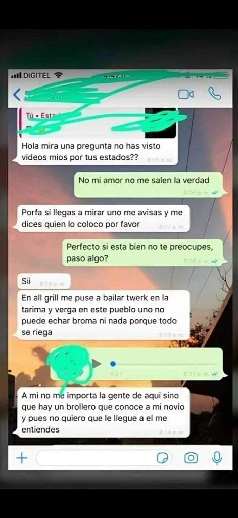 joven explica que estaba en un evento "tranqui"