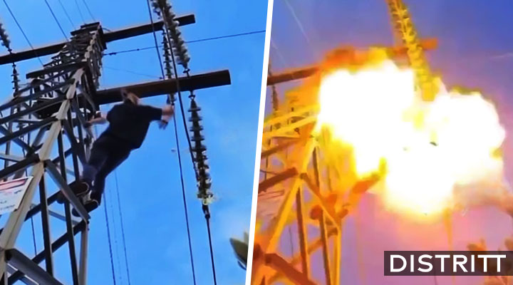 Joven recibe fuerte descarga eléctrica tras tocar cables