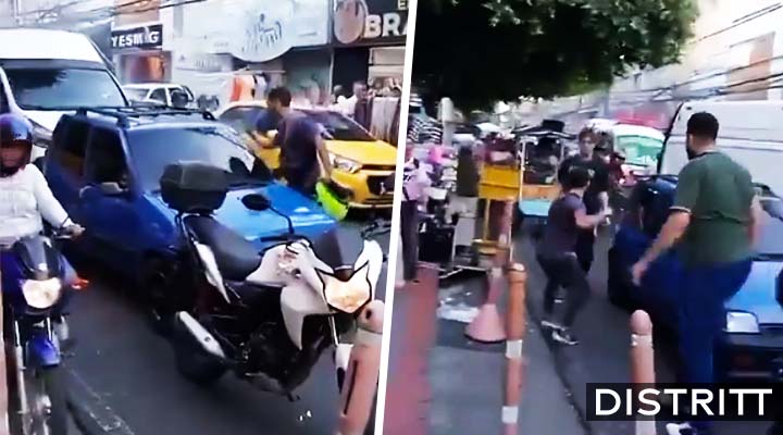 motocilcista reta a conductor y rival lo humilla; video