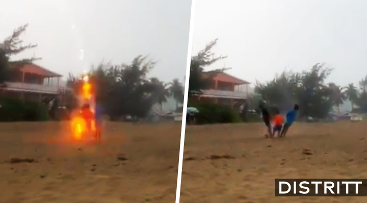 Rayo cae sobre tres niños en playa de Puerto Rico