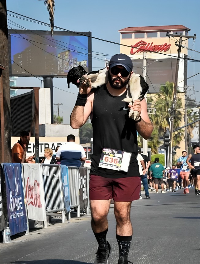 Atleta abandona a perrito atropellado tras terminar maratón