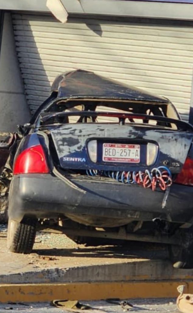 Auto chocado en Tijuana