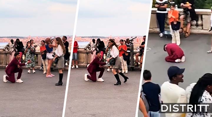 Joven le propone matrimonio a su novia y ella huye