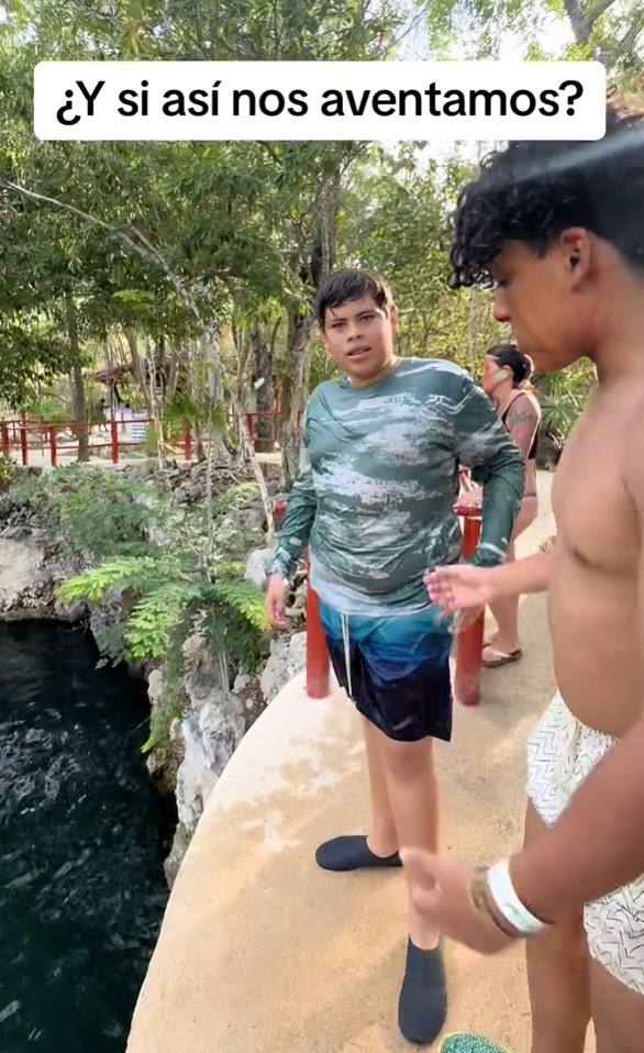 Joven se cae al intentar clavado en cenote