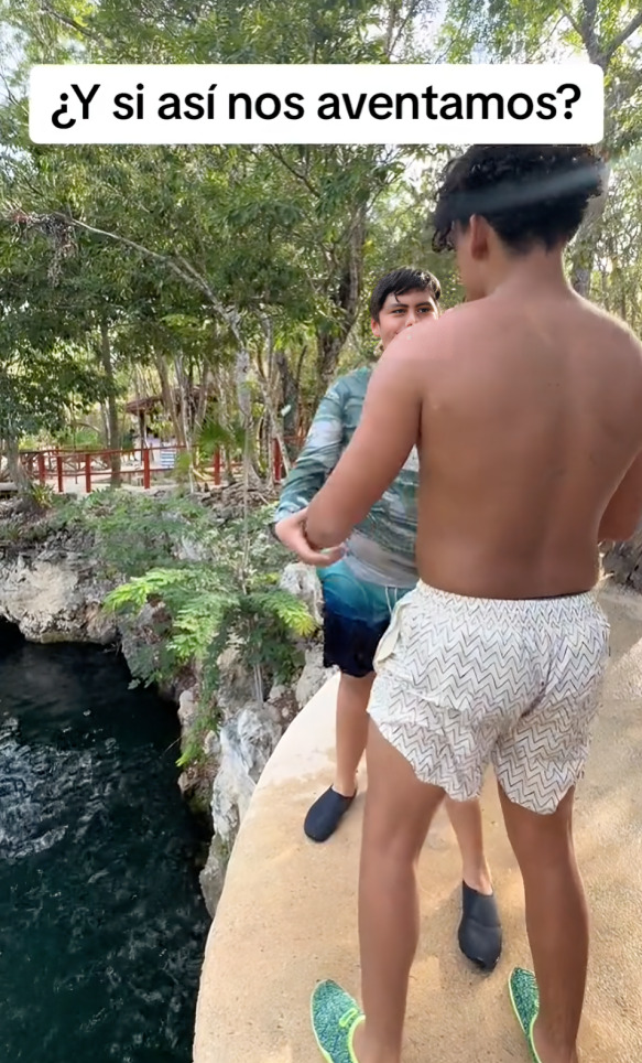 Joven se cae al intentar clavado en cenote