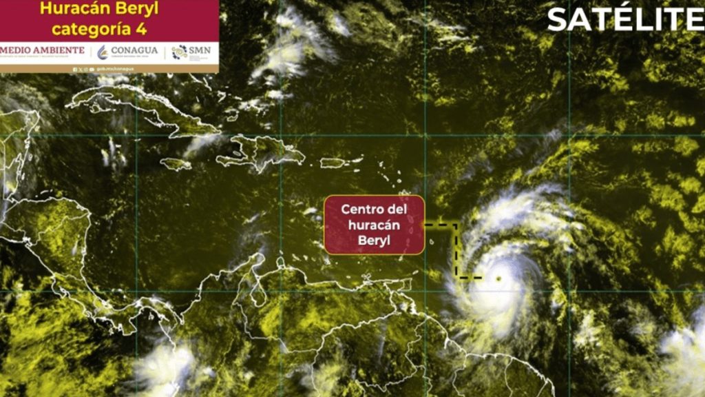 Trayectoria de Huracán Beryl