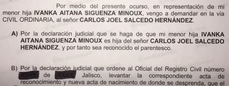 Demanda contra el jugador Carlos Salcedo
