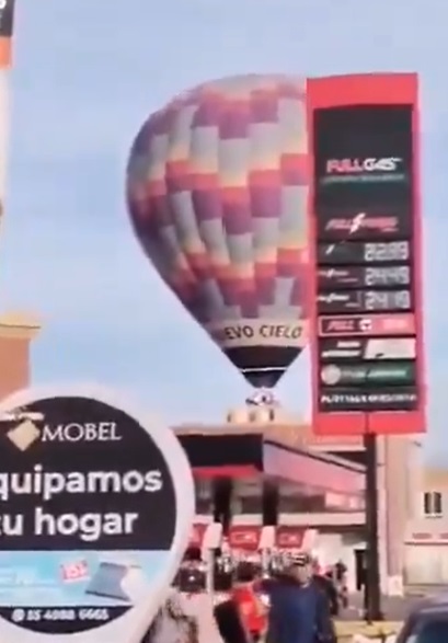 Globo aerostático baja en Edomex