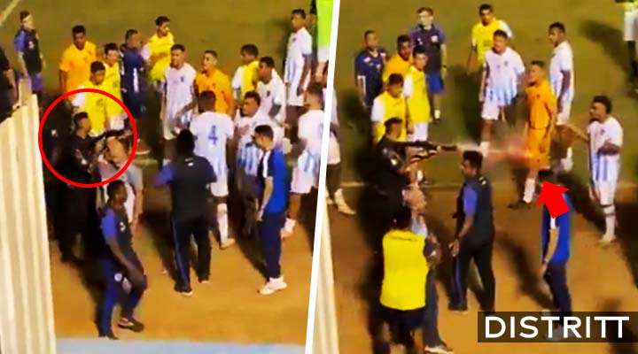 Policía dispara a futbolista durante riña |VIDEO