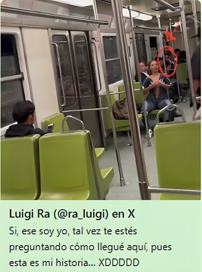 Usuario del Metro cuenta video de Luna Bella