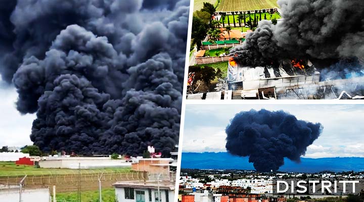 Videos del incendio en maderería de San Gregorio Atzompa