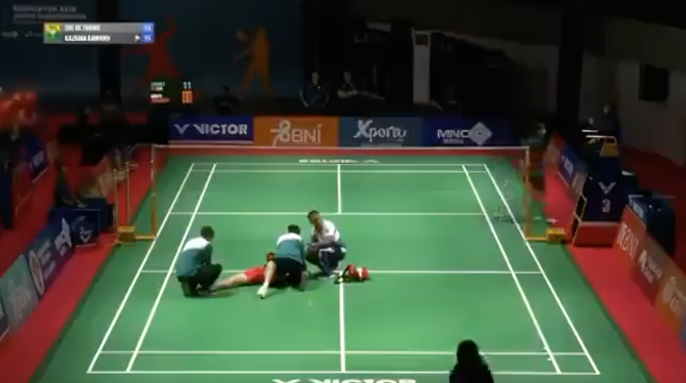 Zhang Zhijie. Jugador de bádminton muere en partido