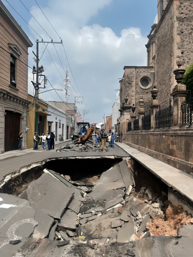 Socavón en Irapuato, estado actual