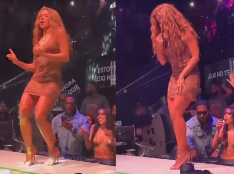 Shakira siendo captada durante baile