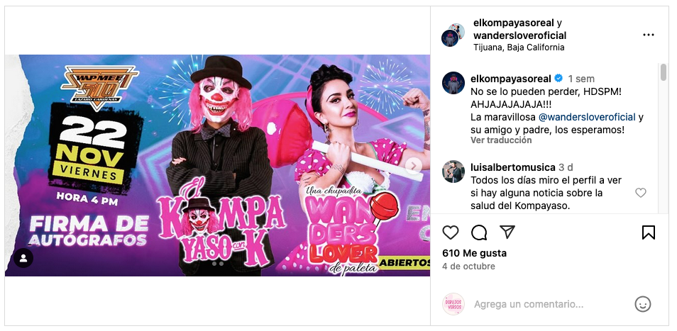 Kompa Yaso. Cuál fue su última publicación de antes de morir