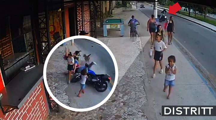 Motociclista arrolla a familia en Brasil