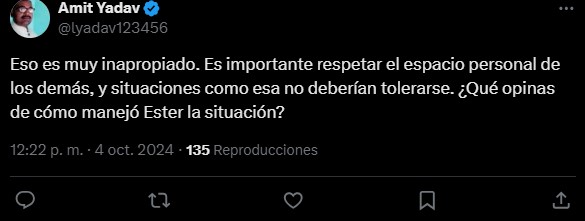 Piden respetar espacio privado de Ester Expósito