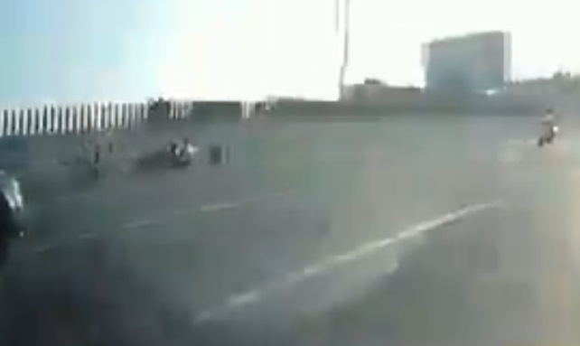 ¿Qué ocurrió tras el accidente del motociclista?