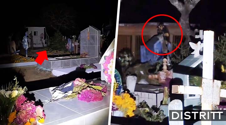 Captan a supuesto "demonio" en cementerio; video viral