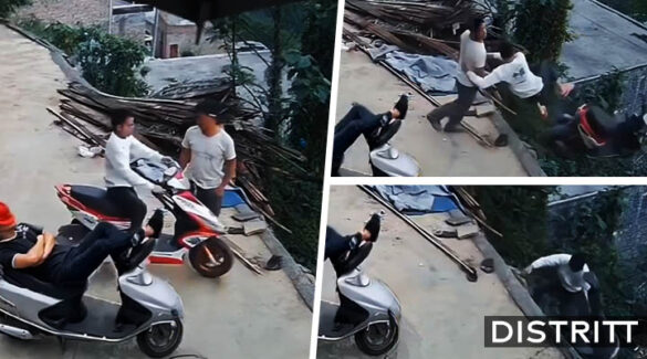 Hombre cae al vacío y se lleva a su amigo por jugar con moto