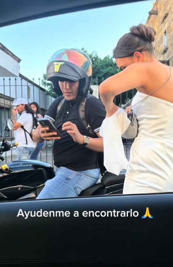 Novia pide ayuda para encontrar a motociclista que la ayudó