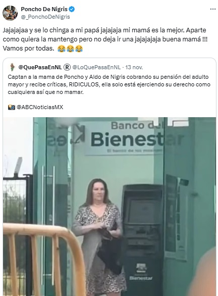 Poncho de Nigris critica a su mamá