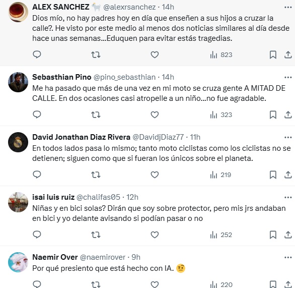 Redes hablan de choque de niñas en bici y auto