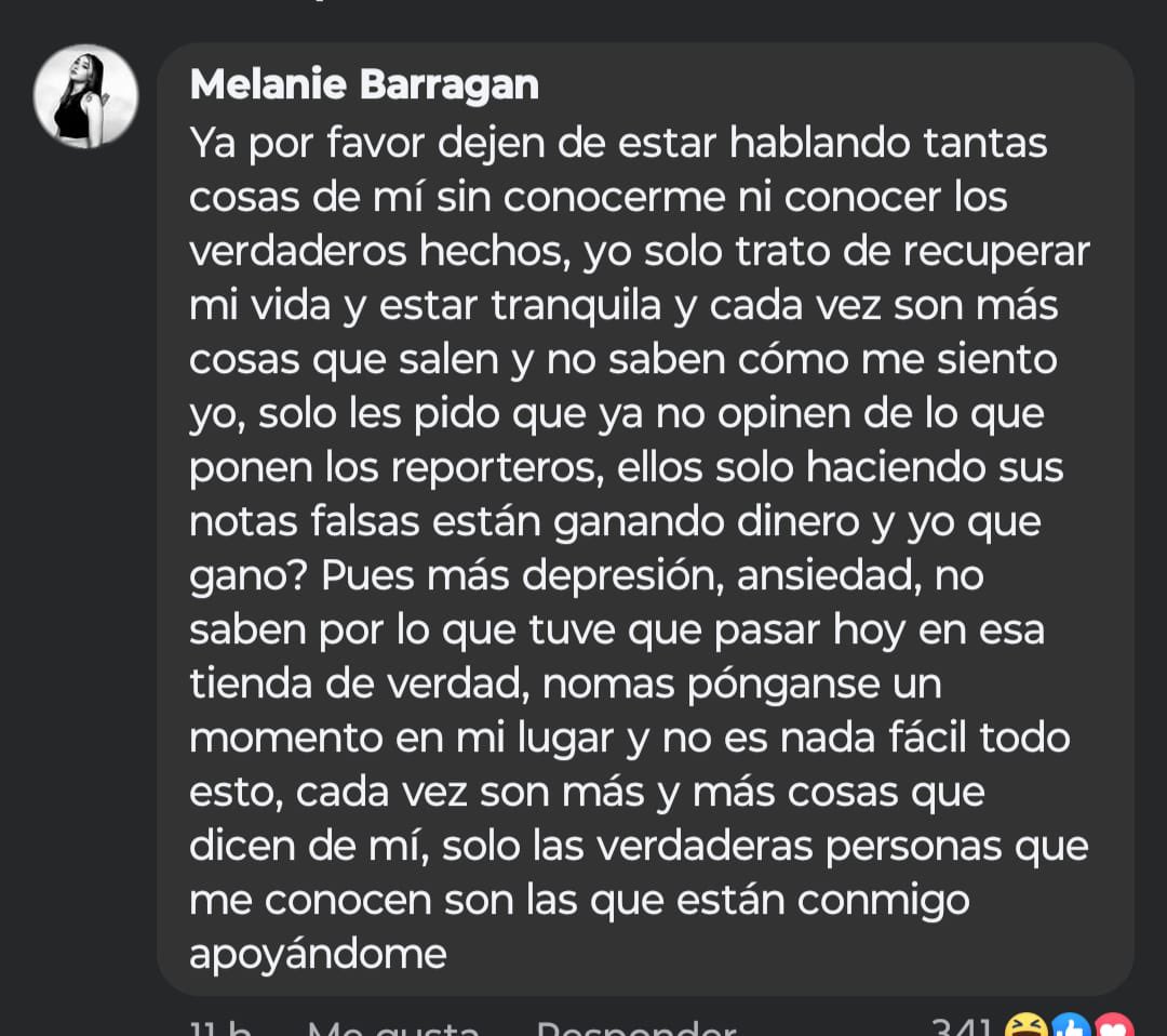 Melanie Barragán aclara detención por "robo" en Tamaulipas