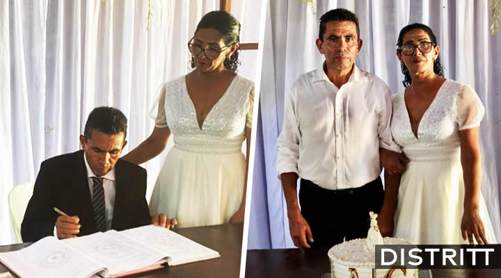 Mujer felicita a exesposo durante su boda