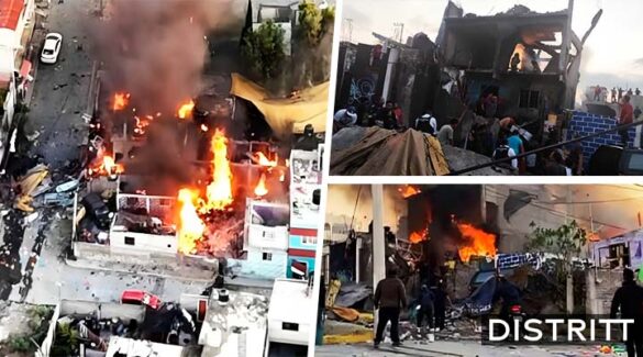 Chimalhuacan. Así fue explosión del taller de pirotecnia