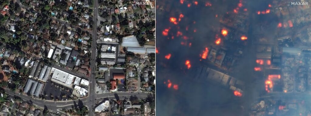 imágenes de incendios en Los Ángeles